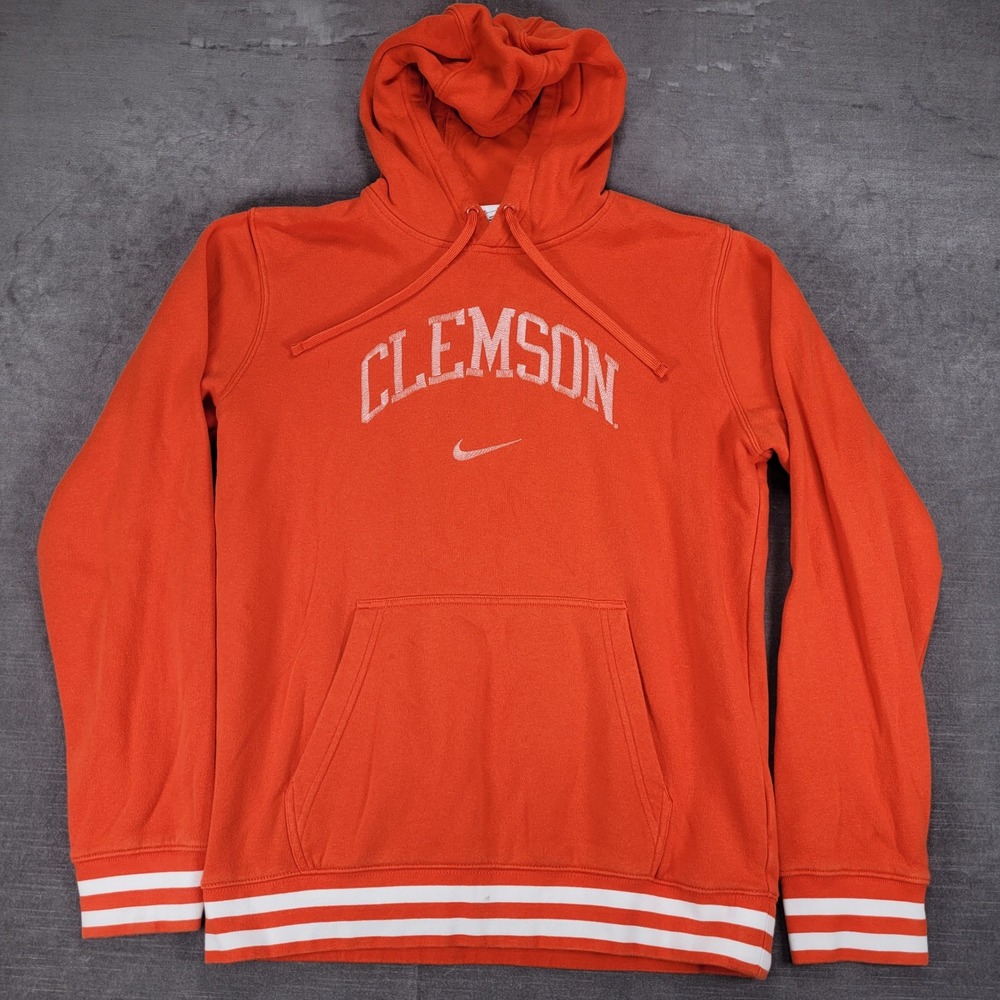 Nike Hoodie Pullover Vintage Y2K Sweatshirt Clemson Tigers Orange Mens Medium